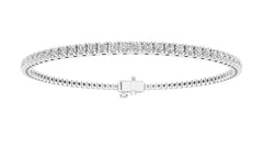 2 ctw lab-grown diamond tennis bracelet 7"