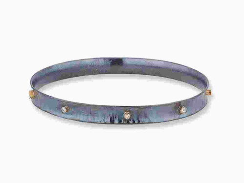 Inversion Diamond Bracelet | 24K Gold & Silver