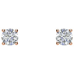 14K Gold 1/4 CTW Diamond Stud GH Color SI2-3 Clarity Threaded Post Earrings