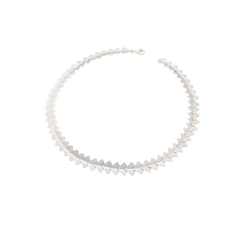 Geometric Sterling Silver Chevron Necklace