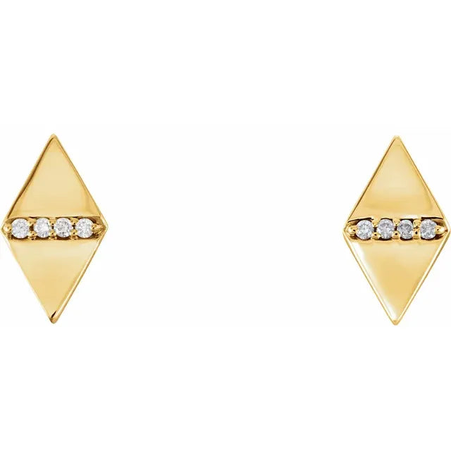 Diamond geometric earrings Clearance