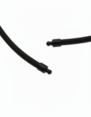 Black Rubber Chain 4mm with Stainless Steel Male Bayonet Connector Head