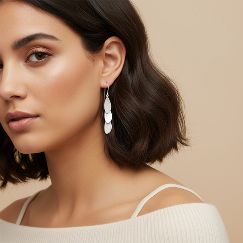 Triple Petal Dangle Earrings