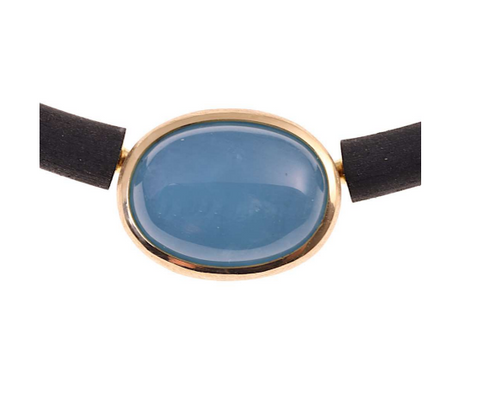 Aquamarine Vario Clasp Gold Pendant