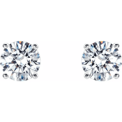 14K Gold 3/4 CTW GH Color I1 Clarity Natural Diamond Cocktail-Style Threaded Post Stud Earrings