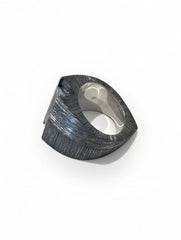 Crystal Quartz Statement Ring | Hand Etched Silver