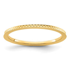 1.2mm Criss-Cross Pattern Stackable Band