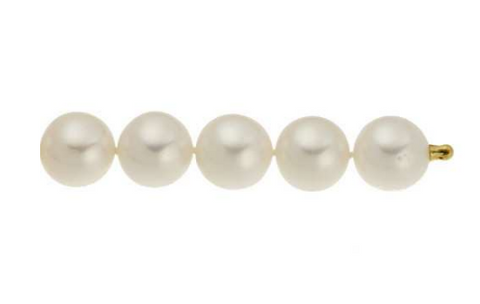 White Freshwater Pearl Necklace with Male Bayonet Connector Head 10 to 11 mm