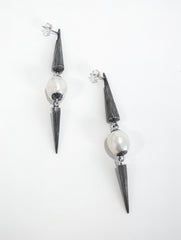 Baroque Pearl Cone Earrings