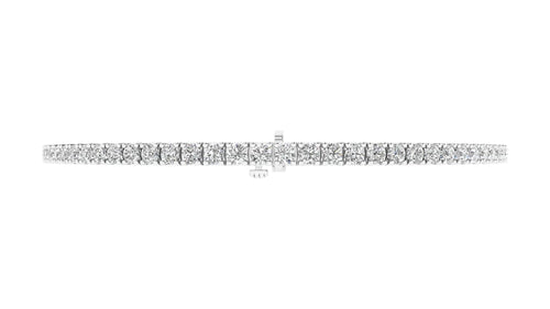 14k white gold lab-grown diamond tennis bracelet 7"