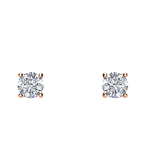 14K Gold 1/2 CTW Diamond Stud GH Color SI2-3 Clarity Threaded Post Earrings