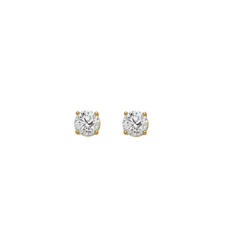 14K Gold 1/2 CTW Diamond Stud GH Color SI2-3 Clarity Threaded Post Earrings