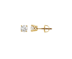 14K Gold 1/2 CTW Diamond Stud GH Color SI2-3 Clarity Threaded Post Earrings