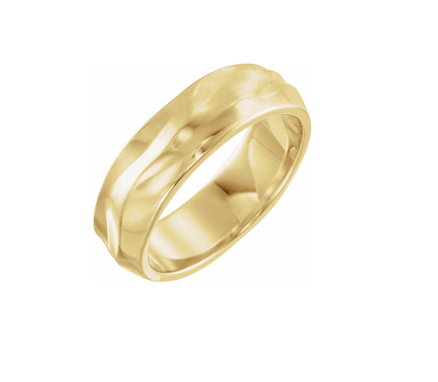 18k Yellow Gold Diamond Wedding Band