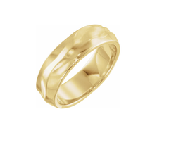 5 mm Wide 10K Gold Wavy Textured Band