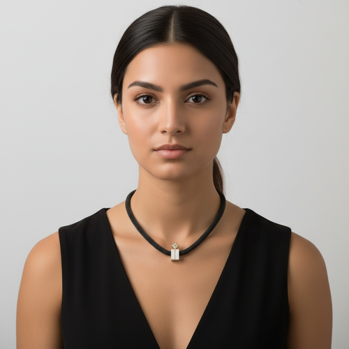 Modern Geometric Vario Clasp Diamond Pendant