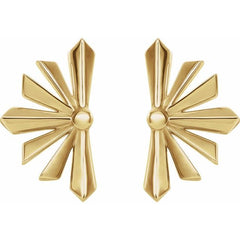 14K Gold Starburst Post Earrings