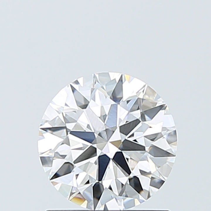 14K White Gold 1 CT Round Lab-Grown Diamond and Blue Sapphire Floral Engagement Ring
