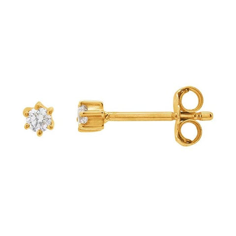 14K Gold 1/2 CTW Diamond Stud GH Color SI2-3 Clarity Threaded Post Earrings