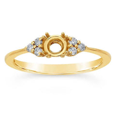 14K Yellow Gold 4.4mm  Round Lab-Grown Engagement Ring