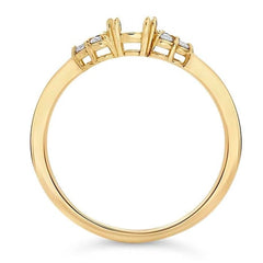 14K Yellow Gold 4.4mm  Round Lab-Grown Engagement Ring