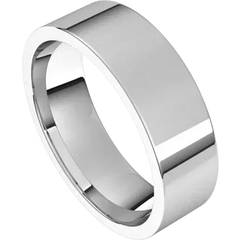 Sterling Silver 6mm Flat Shape Light  Comfort Fit Band