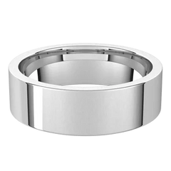 Sterling Silver 6mm Flat Shape Light  Comfort Fit Band