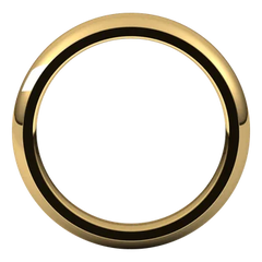 4 MM Half Round Comfort Fit 18k Gold Wedding Ring