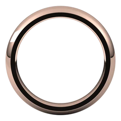 4 MM Half Round Comfort Fit 18k Gold Wedding Ring