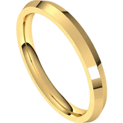 14K Gold Knife Edge 2.5 mm Wide Wedding Band