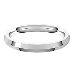 14K Gold Knife Edge 2.5 mm Wide Wedding Band