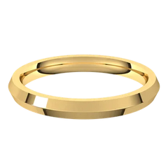 14K Gold Knife Edge 2.5 mm Wide Wedding Band
