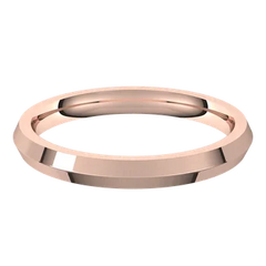 14K Gold Knife Edge 2.5 mm Wide Wedding Band