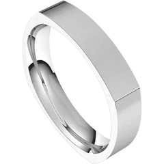 Sterling Silver Comfort Fit Square Band