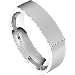 Sterling Silver Comfort Fit Square Band