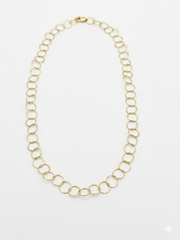 Large Round Gold-filled Link Necklace