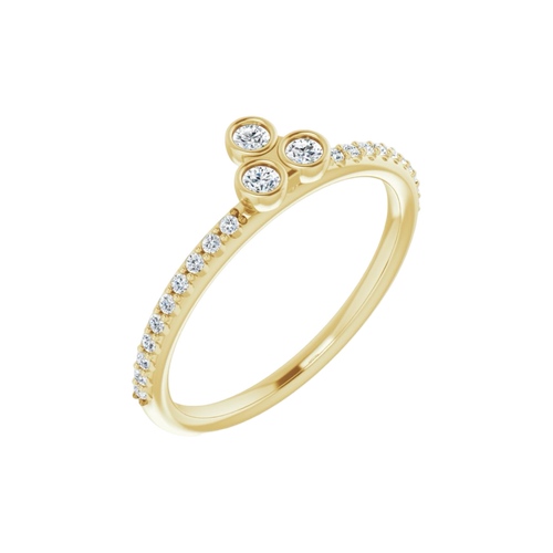 14K Yellow Gold 1/5 CTW Natural Diamond Stackable Ring