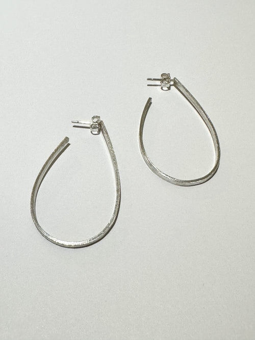 XL Sterling Silver Hoops 2MM X 1MM
