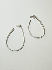 XL Sterling Silver Hoops 2MM X 1MM