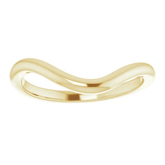 14K Gold Curved Wedding Band