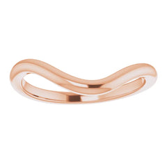 14K Gold Curved Wedding Band