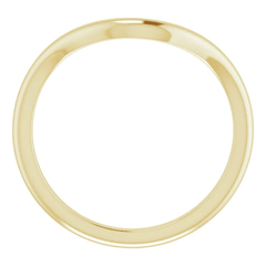 14K Gold Curved Wedding Band