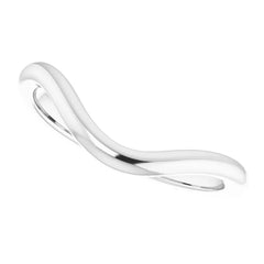 14K Gold Curved Wedding Band