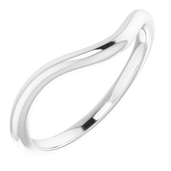 14K Gold Curved Wedding Band