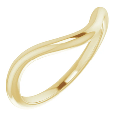 14K Gold Curved Wedding Band