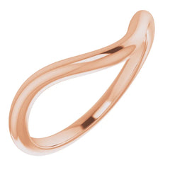 14K Gold Curved Wedding Band