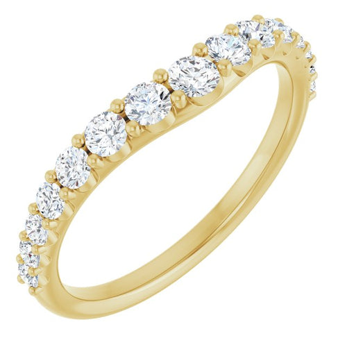 1/2 CTW Lab-Grown Diamond Contour Band