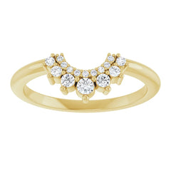 14K Gold  1/6 CTW Lab-Grown Diamond Contour Band