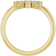 14K Gold  1/6 CTW Lab-Grown Diamond Contour Band