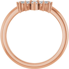 14K Gold  1/6 CTW Lab-Grown Diamond Contour Band